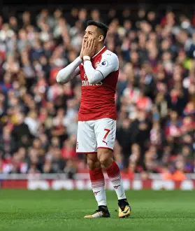 Arsenal V Swansea City 2017-18 Prints: Alexis Sanchez: Arsenal's Dynamic Force Against Swansea City, Premier League 2017-18