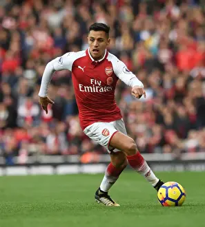 Arsenal V Swansea City 2017-18 Prints: Alexis Sanchez: Arsenal's Dynamic Force Against Swansea City, Premier League 2017-18
