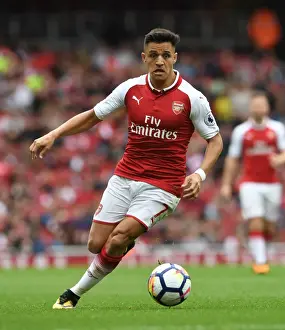 Alexis Sanchez: Arsenal's Dynamic Forward in Action against Brighton & Hove Albion, Premier League 2017-18