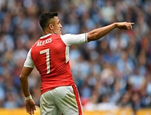 Images Dated 23rd April 2017: Alexis Sanchez: Arsenal's FA Cup Semi-Final Hero Against Manchester City