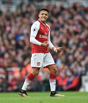 Arsenal V Swansea City 2017-18 Prints: Alexis Sanchez: Arsenal's Fierce Forward in Action