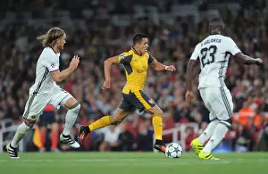 Arsenal V FC Basel 2016-17 Prints: Alexis Sanchez: Arsenal's Star Forward in Action against FC Basel
