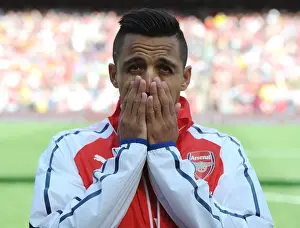 Arsenal V AS Monaco 2014-15 Prints: Alexis Sanchez: Arsenal's Star Forward in Action against AS Monaco (Emirates Cup 2014)