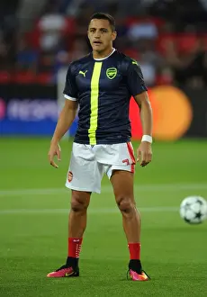 Paris Saint Gernain V Arsenal 2016-17 Prints: Alexis Sanchez: Arsenal's Star Forward in Champions League Clash Against Paris Saint-Germain