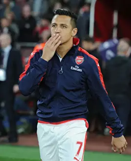 Arsenal V West Ham United 2016-17 Prints: Alexis Sanchez: Arsenal's Star Forward Gears Up for Arsenal v West Ham United Clash