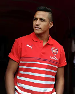 Arsenal V Benfica 2014-15 Prints: Alexis Sanchez: Arsenal's Star Forward Shines in Emirates Cup Match Against Valencia and AS Monaco