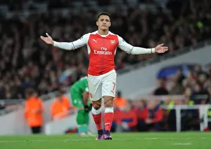 Arsenal V PFC Ludogorets Razgrad 2016-17 Prints: Alexis Sanchez: Arsenal's Star Performer in UEFA Champions League Clash Against Ludogorets Razgrad
