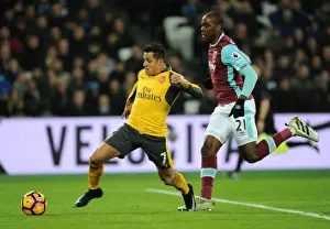 Olympic Stadium Prints: Alexis Sanchez Breaks Past Angelo Ogbonna: West Ham United vs