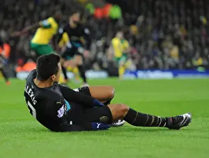 Norwich City V Arsenal 2015-16 Prints: Alexis Sanchez: Injured in Arsenal's Clash against Norwich City (2015-16)