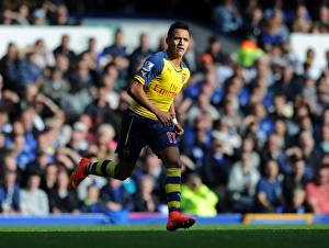 Everton V Arsenal 2014/15 Prints: Alexis Sanchez: Intense Action from Everton vs. Arsenal, Premier League 2014/15