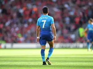 Liverpool V Arsenal 2017-18 Prints: Alexis Sanchez: Intense Focus during Liverpool vs Arsenal Premier League Clash (2017-18)