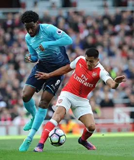 Arsenal V Swansea City 2016-17 Prints: Alexis Sanchez Under Intense Scrutiny: Arsenal vs Swansea City