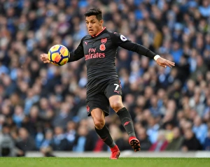 Manchester City V Arsenal 2017-18 Prints: Alexis Sanchez: Manchester City vs. Arsenal, Premier League Showdown (2017-18)