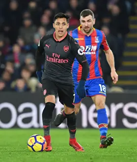 Crystal Palace V Arsenal 2017-18 Prints: Alexis Sanchez Outmaneuvers James McArthur: Crystal Palace vs Arsenal