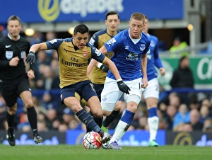 Everton V Arsenal 2015-16 Prints: Alexis Sanchez Outmaneuvers McCarthy: Everton vs. Arsenal, Premier League 2015-16