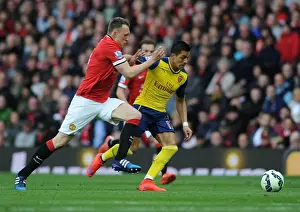 Manchester United V Arsenal 2014-15 Prints: Alexis Sanchez Outmaneuvers Phil Jones: A Premier League Rivalry Moment (2014-15)