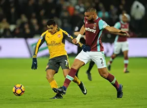 Olympic Stadium Prints: Alexis Sanchez Outmaneuvers Winston Reid: West Ham United vs