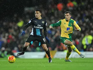 Norwich City V Arsenal 2015-16 Prints: Alexis Sanchez Outsmarts Gary O'Neil: Arsenal's Masterclass at Norwich City