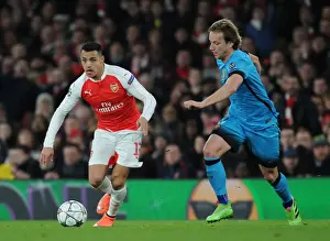 Arsenal V Barcelona 2015/16 Prints: Alexis Sanchez Outsmarts Ivan Rakitic: Arsenal's Thrilling Champions League Showdown vs