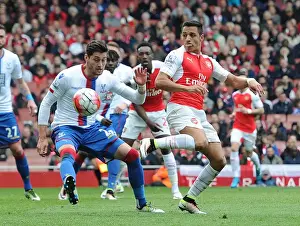 Arsenal V Crystal Palace 2015-16 Prints: Alexis Sanchez Outsmarts Joel Ward: Arsenal vs Crystal Palace, Premier League 2015-16