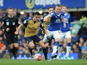 Everton V Arsenal 2015-16 Prints: Alexis Sanchez Outsmarts McCarthy: Everton vs