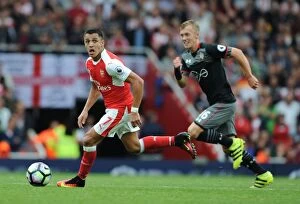Images Dated 10th September 2016: Alexis Sanchez Outsmarts Ward-Prowse: Arsenal vs. Southampton, 2016-17 Premier League