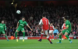 Arsenal V PFC Ludogorets Razgrad 2016-17 Prints: Alexis Sanchez Scores: Arsenal FC vs PFC Ludogorets Razgrad, UEFA Champions League 2016-17