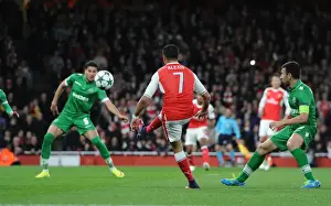 Arsenal V PFC Ludogorets Razgrad 2016-17 Prints: Alexis Sanchez Scores for Arsenal Against Ludogorets Razgrad in 2016-17 UEFA Champions League