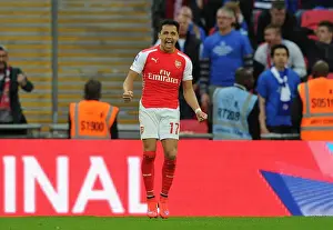 Reading V Arsenal FA Cup Semi Final 2014/15 Prints: Alexis Sanchez Scores in Arsenal's FA Cup Semi-Final Victory over Reading (April 2015)