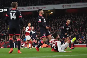 Arsenal V Huddersfield Town 2017-18 Prints: Alexis Sanchez Scores Arsenal's Third Goal Against Huddersfield Town (2017-18)