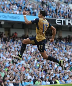 Manchester City V Arsenal 2105-16 Prints: Alexis Sanchez Scores Arsenal's Second Goal: Manchester City vs. Arsenal (May 2016)