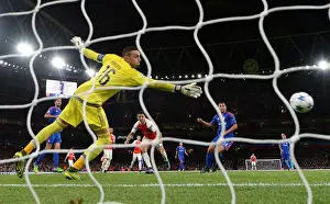 Arsenal V Olympiacos 2015/16 Prints: Alexis Sanchez Scores Arsenal's Second Goal Against Olympiacos in the 2015 Champions League