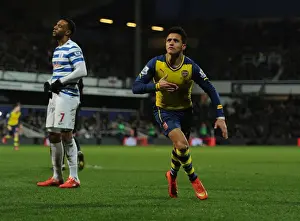 Queens Park Rangers V Arsenal 2014-15 Prints: Alexis Sanchez Scores Arsenal's Second Goal against Queens Park Rangers (2014-15)