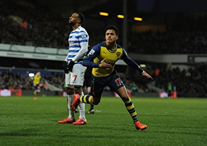 Queens Park Rangers V Arsenal 2014-15 Prints: Alexis Sanchez Scores Arsenal's Second Goal vs. Queens Park Rangers (2014-15)