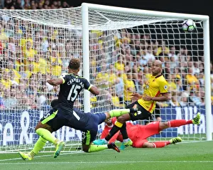 Watford V Arsenal 2016-17 Prints: Alexis Sanchez Scores Arsenal's Second Goal vs Watford, Premier League 2016-17