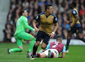 West Ham United V Arsenal 2015-16 Prints: Alexis Sanchez Scores Arsenal's Second Goal Against West Ham United (2015-16)