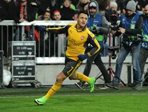 Bayern Munich V Arsenal 2016-17 Prints: Alexis Sanchez Scores Dramatic Goal for Arsenal against Bayern Munich in UEFA Champions League 2016-17