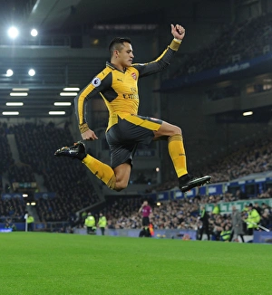 Everton V Arsenal 2016-17 Prints: Alexis Sanchez Scores: Everton vs. Arsenal, Premier League 2016-17