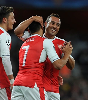Arsenal V PFC Ludogorets Razgrad 2016-17 Prints: Alexis Sanchez Scores First Goal: Arsenal FC vs