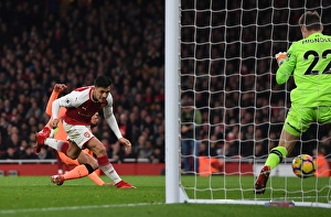 Arsenal V Liverpool 2017-18 Prints: Alexis Sanchez Scores First Goal: Arsenal vs. Liverpool, Premier League 2017-18