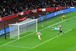 Arsenal V Dinamo Zagreb 2015-16 Prints: Alexis Sanchez Scores Third Goal: Arsenal's Victory Over Dinamo Zagreb in the UEFA Champions League