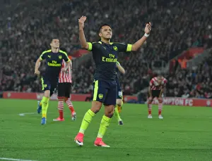Southampton V Arsenal 2016-17 Prints: Alexis Sanchez Scores the Opener: Arsenal's Premier League Victory over Southampton (2016-17)