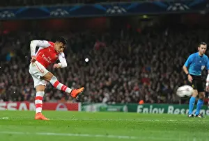 Arsenal V Anderlecht 2014/15 Prints: Alexis Sanchez Scores Second Goal: Arsenal FC vs RSC Anderlecht