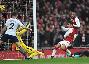Arsenal V Tottenham Hotspur 2017-18 Prints: Alexis Sanchez Scores Second Goal: Arsenal vs. Tottenham Hotspur, Premier League 2017-18