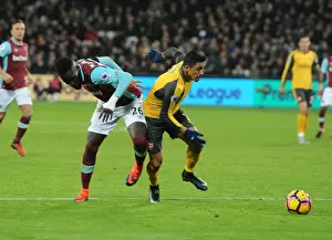 Olympic Stadium Prints: Alexis Sanchez Scores the Second Goal: West Ham United vs. Arsenal, Premier League 2016-17