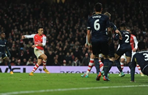Arsenal V Southampton 2014-15 Prints: Alexis Sanchez Scores Stunner: Arsenal vs. Southampton, Premier League 2014-15