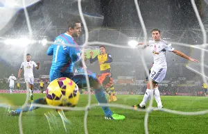 Alexis Sanchez Scores Against Former Team Mate Lukasz Fabianski: Swansea vs. Arsenal, 2014-15 Premier League