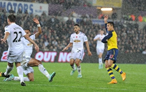Swansea V Arsenal 2014-15 Prints: Alexis Sanchez Scores the Winner: Swansea vs. Arsenal, Premier League 2014-15