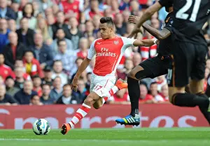 Arsenal V Hull City 2014-15 Prints: Alexis Sanchez Stuns Hull City: Premier League Goal at Emirates Stadium