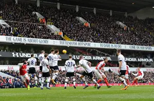 Tottenham Hotspur V Arsenal 2015-16 Prints: Alexis Sanchez Takes Free Kick: Intense Rivalry - Tottenham vs